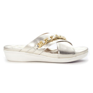 AMAZTEP Chain Cross Strap Leather Sandals
