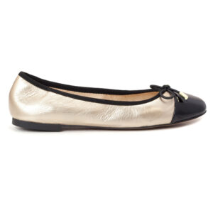INUOVO Foldable Cap Toe Leather Ballet Flats