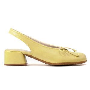 Wonders 真皮拉帶式芭蕾舞粗跟鞋