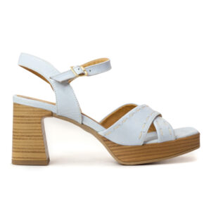 MJUS真皮厚底高跟凉鞋