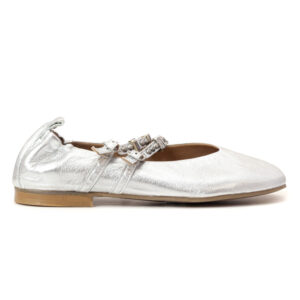 MJUS Metallic Leather Mary Jane Ballet Flats