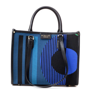 My Best Bag 几何条纹织物单肩包