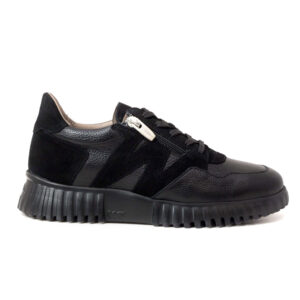 Wonders Leather Side Zipper Slip On Sneakers